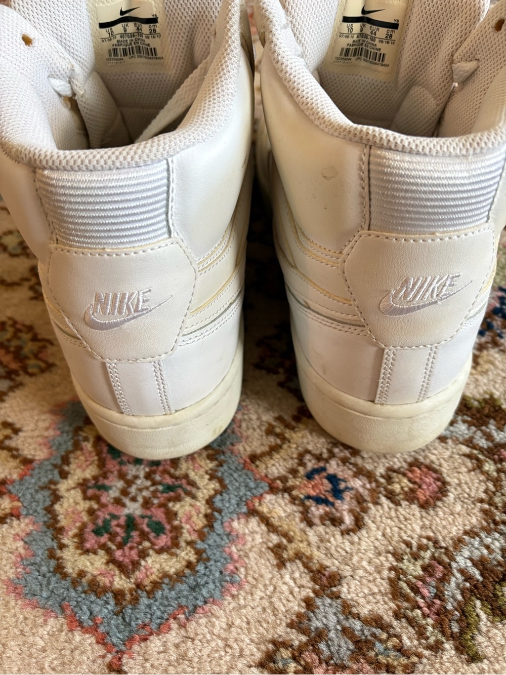 Nike Men’s White High-Top Sneakers - Picture 2 of 5